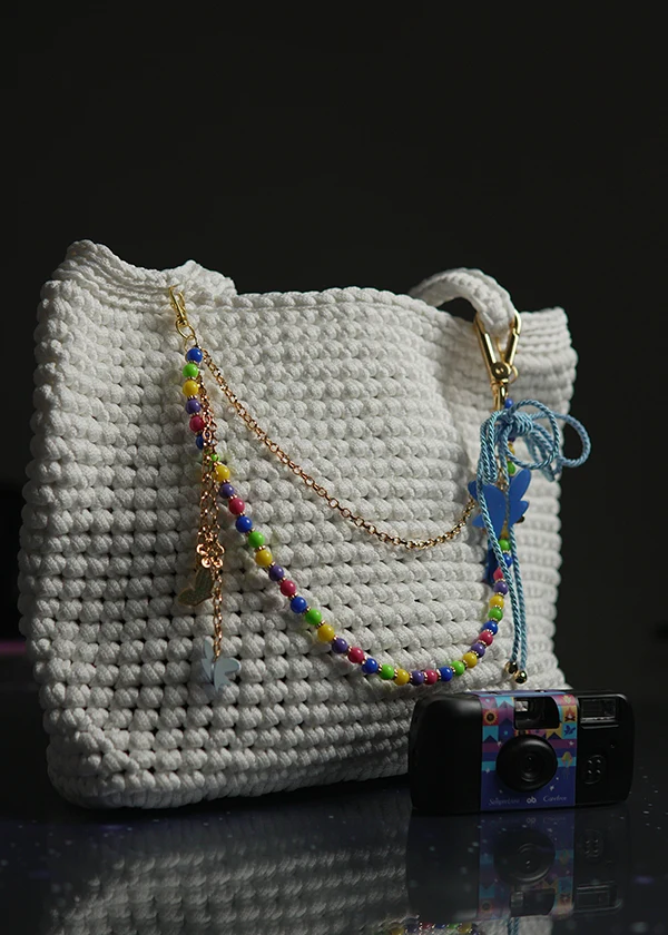 Bolsa de crochê personalizada